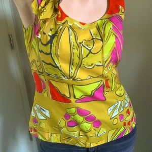 Edme & Esyllte Vintage Bold Print Sleeveless Top